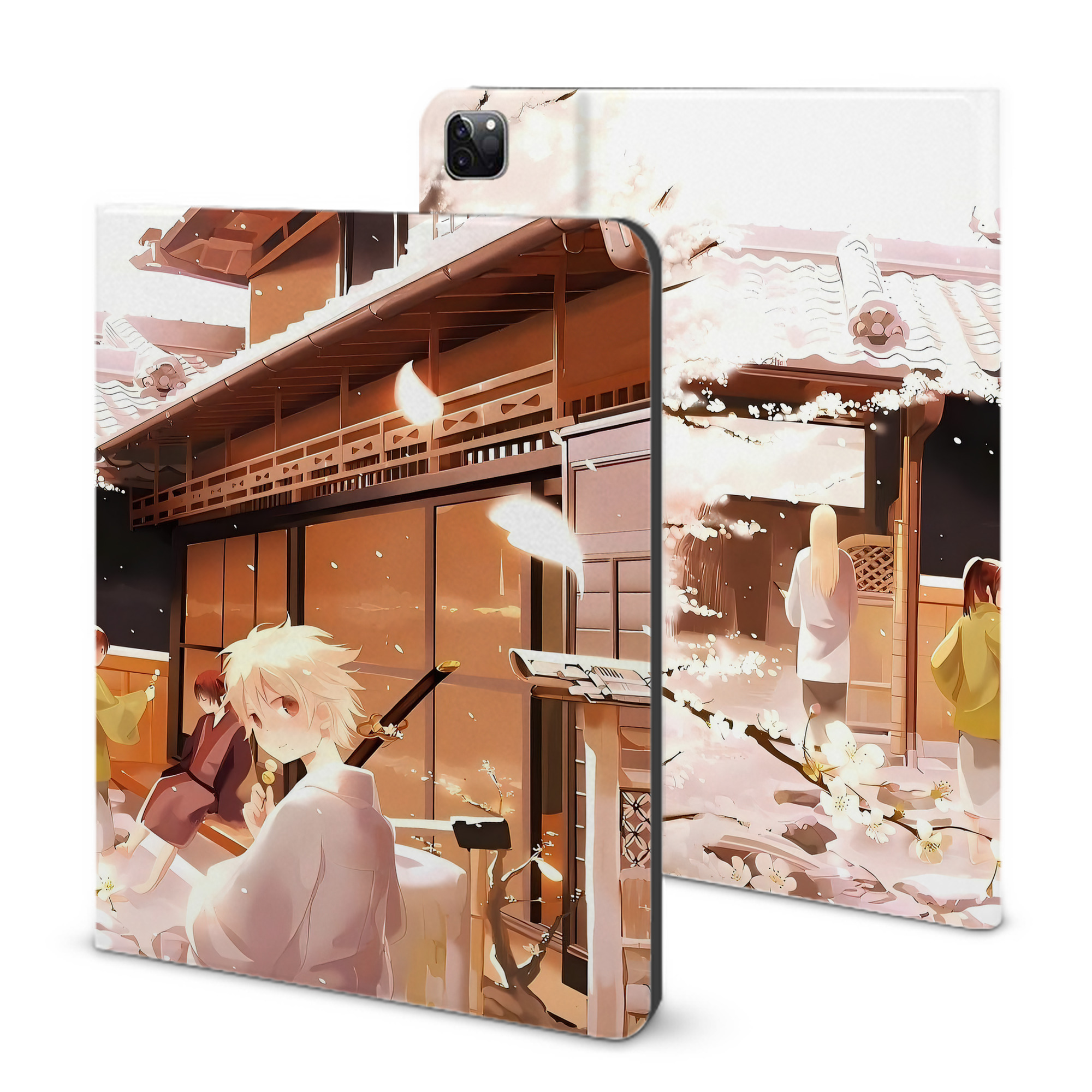 ぎんたま 坂田銀時（さかたぎんとき） 神楽 志村新八（しむら しんぱち） GINTAMA Sakata Gintoki Kagura Shimura Shinpachi IPad ケース ブック型 PUレザー TPU 耐衝撃 軽量 薄型 ペン収納なし 全面保護 IPad 各モデル対応